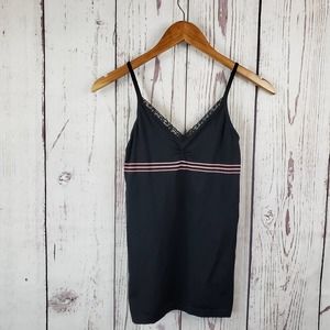 Jessica Intimated Tank Top Womens Sz 34 Sleeveless Spaghetti Straps Stretch Blk